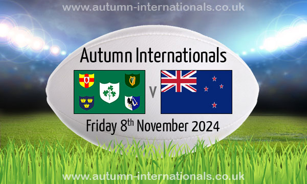 Ireland 13 23 New Zealand Autumn International 8 Nov 2024