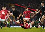 Ethan Blackadder is tackled during Wales v New Zealand match in 2021 Autumn Internationals