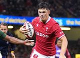 Louis Rees-Zammit in action for Wales against South Africa during 2021 Autumn Internationals