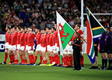 Wales and South Africa line up at the 2019 Rugby World Cup