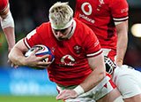 Aaron Wainwright in action for Wales v England during 2024 Six Nations