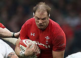 Alun Wyn Jones in action for Wales v England in 2019 Six Nations