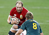 Alun Wyn Jones in action for the Lions v South Africa in 1st Test