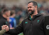 Andy Farrell at Ireland v Scotland match during 2026 Six Nations