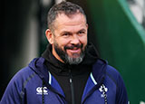 Andy Farrell at captains run before Ireland v South Africa match in 2025 Autumn Internationals