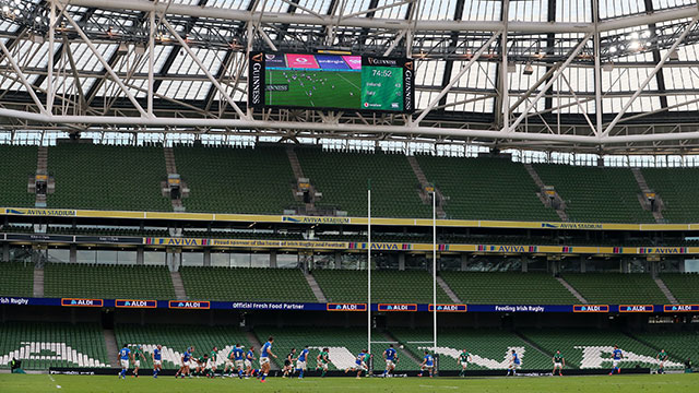 Aviva Stadium during Ireland v Italy match in 2020 Six Nations