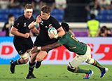 Beauden Barrett in action for New Zealand v South Africa in 2019 Rugby World Cup