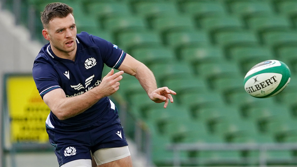 Ben White during a Scotland training session ahead of Ireland v Scotland match in 2024 Six Nations