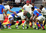 Bongi Mbonambi goes on to score South Africa's first try against Namibia at World Cup