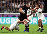 Brodie Retallick in action for New Zealand against England at 2019 Rugby World Cup