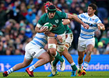 Caelan Doris in action for Ireland v Argentina during 2021 autumn internationals