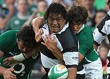 Census Johnston in action for the Barbarians v Ireland in 2010