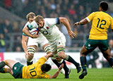 Chris Robshaw playing for England against Australia