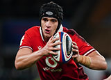 Dafydd Jenkins in action for Wales v England during 2024 Six Nations