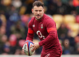 Danny Care at an England training session during 2024 Six Nations