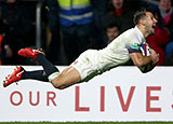 Danny Care scores in England's 30-6 win over Australia at Twickenham