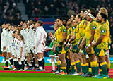 England and Australia line up at Twickenham during 2018 autumn internationals