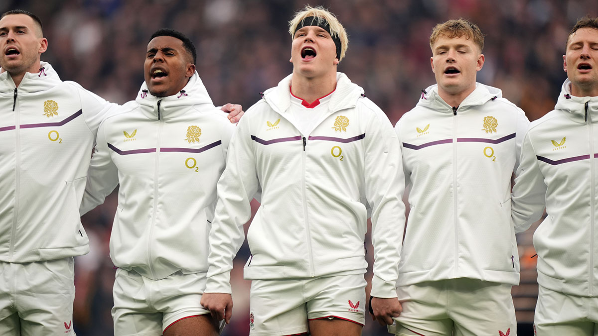 England players line up before Australia match during 2025 Autumn Internationals