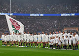 England players line up before match against New Zealand in 2024 Autumn Internationals