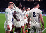 England players look dejected after New Zealand win match