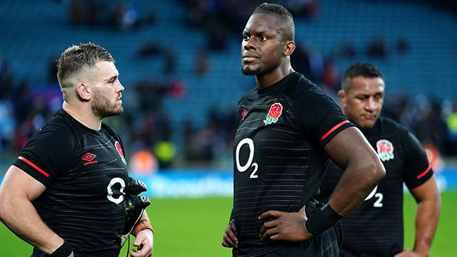 England players look dejected following defeat to Argentina in 2022 Autumn Internationals