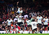 Fiji players celebrate victory over Wales in 2024 autumn internationals