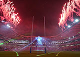 Fireworks at Twickenham before England v South Africa match in 2024 Autumn Internationals