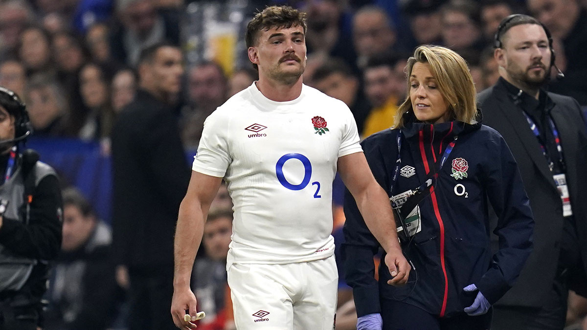 George Furbank during France v England match in 2024 Six Nations