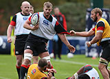 George Kruis in an England training session