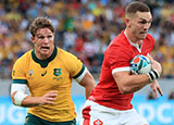 George North in action for Wales against Australia at World Cup