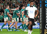 Gus Mccarthy celebrates scoring a try for Ireland v Fiji in 2024 autumn internationals