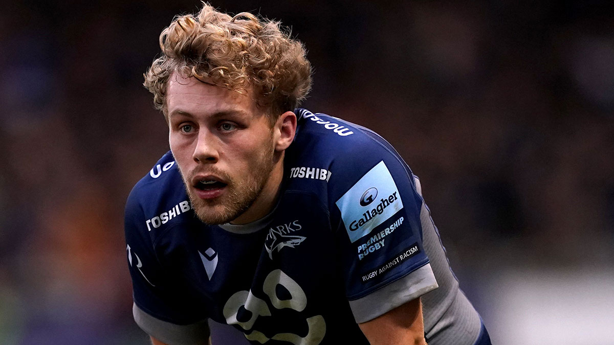 Gus Warr in action for Sale Sharks v La Rochelle