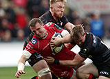 Hadleigh Parkes playing for Scarlets