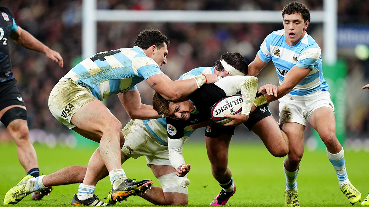 Henry Slade in action for England v Argentina during 2025 Autumn Internationals