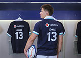 Huw Jones helps launch Vodafone sponsorship deal with Scotland