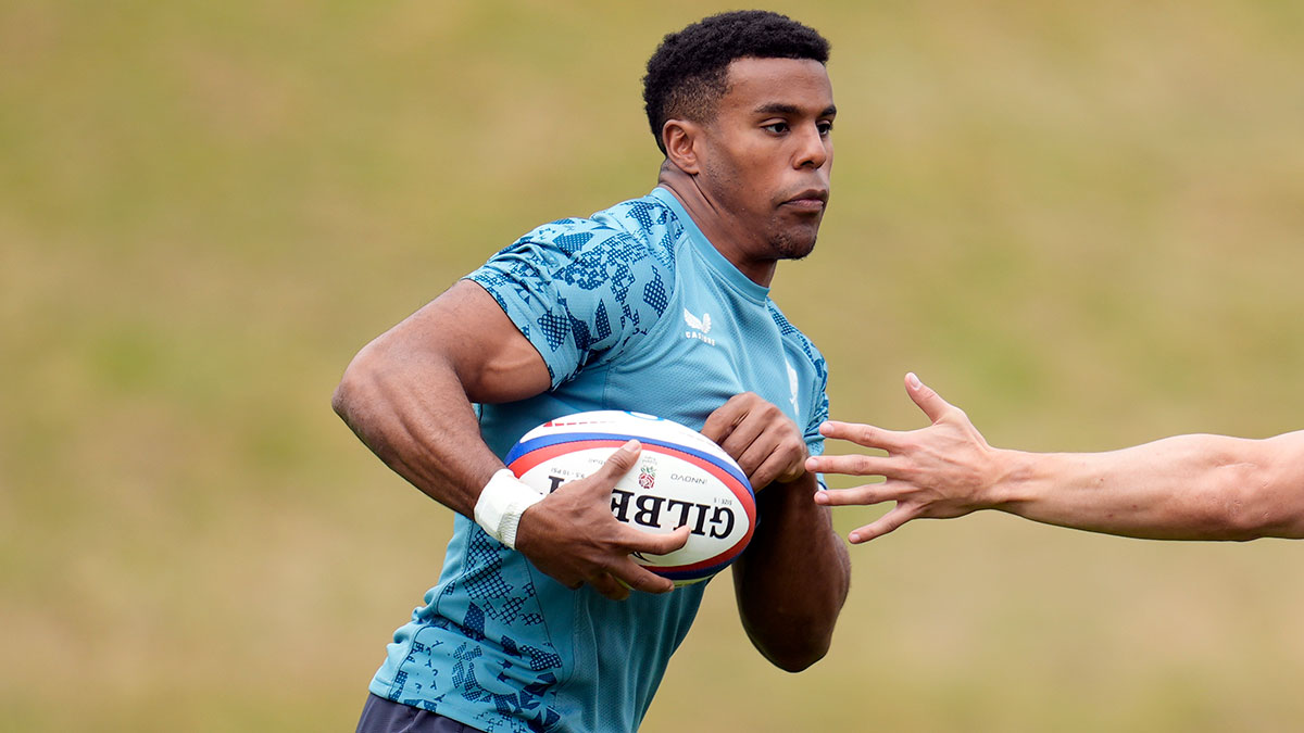 Immanuel Feyi-Waboso at England training session before 2025 Summer Internationals