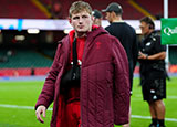 Jac Morgan with his arm in a sling after Wales v Argentina match during 2025 Autumn Internationals