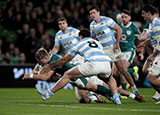 Jack Crowley scores a try for Ireland v Argentina in 2024 autumn internationals