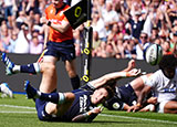Jamie Dobie scores a try for Scotland against Fiji during 2026 Nations Championship