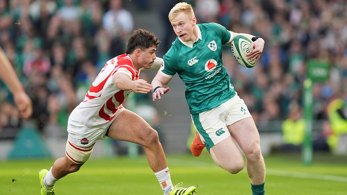 Jamie Osborne in action for Ireland v Japan during 2025 Autumn Internationals