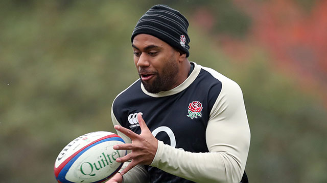 Joe Cokanasiga in training with England