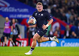 Johnny Matthews in action for Scotland v Romania at 2023 Rugby World Cup