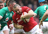 Ken Owens in action for Wales during 2019 Six Nations