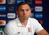 Kevin Sinfield during England press conference at 2023 Rugby World Cup