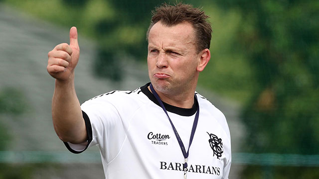 Kingsley Jones training the Barbarians in 2010