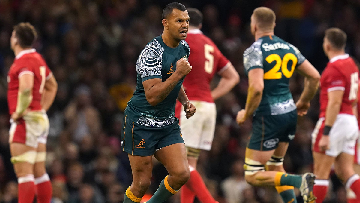 Kurtley Beale in action for Australia against Wales during 2021 Autumn Internationals