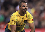 Kurtley Beale playing for Australia against Wales