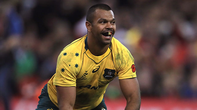 Kurtley Beale playing for Australia against Wales