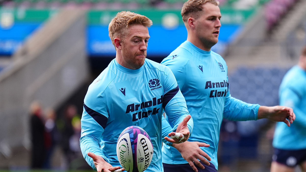 Kyle Steyn at Scotland training ahead of USA match in 2025 Autumn Internationals