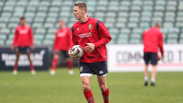 Liam Williams training with Lions